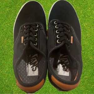 Vans Men's Black Sneakers with Brown Accents